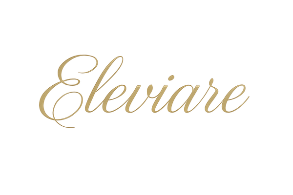 Write "Eleviare" in cursive with the colour of light gold 